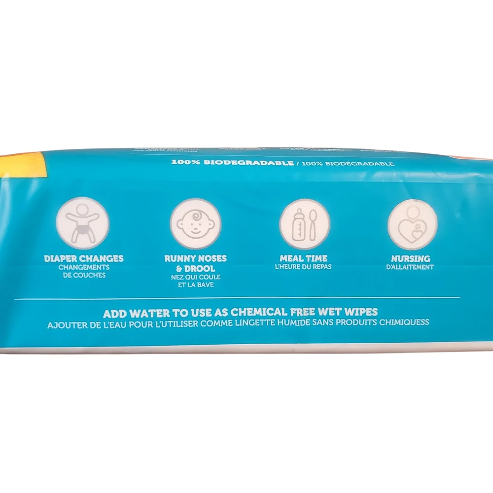 100% Pure Cotton Dry Wipes Hypoallergenic & Absorbent Sensitive Skin 600 Count